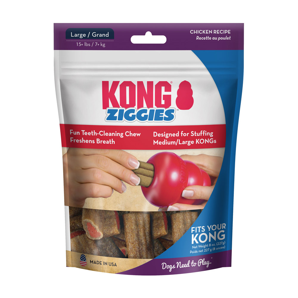 KONG Ziggies Stuffin Chicken Recipe Treats for Dogs Large
